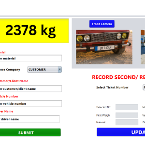 Weighbridge Software With Camera And PC Based Database